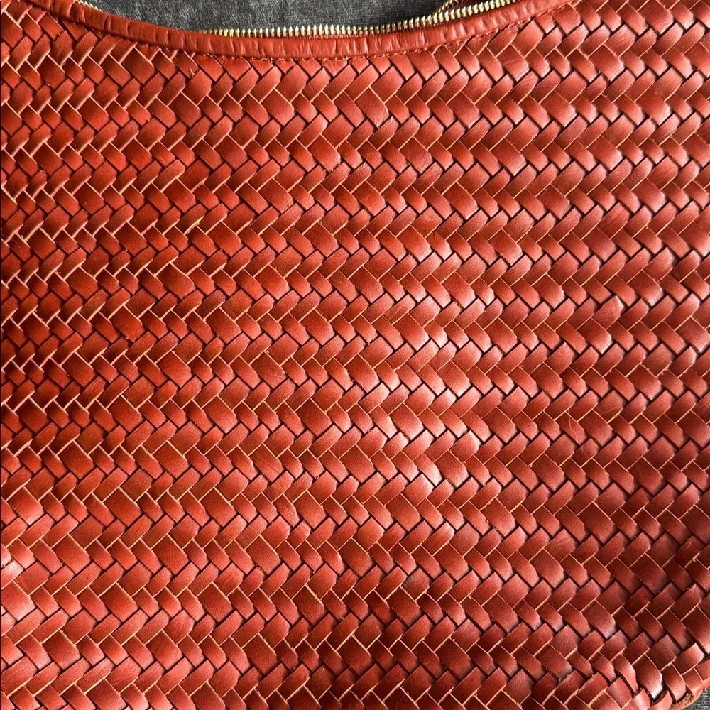 Madewell Woven Hobo Bag in Burnt Orange